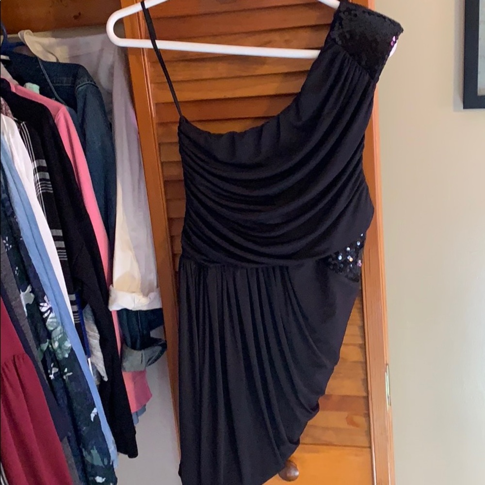 Black one shoulder dress